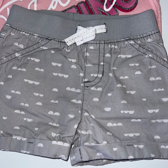 Girls Pink and Gray Matching Set - Picture 4 of 5